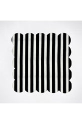 Striped Patterned Digital Printed Cocktail Napkin Washable Laser Cut